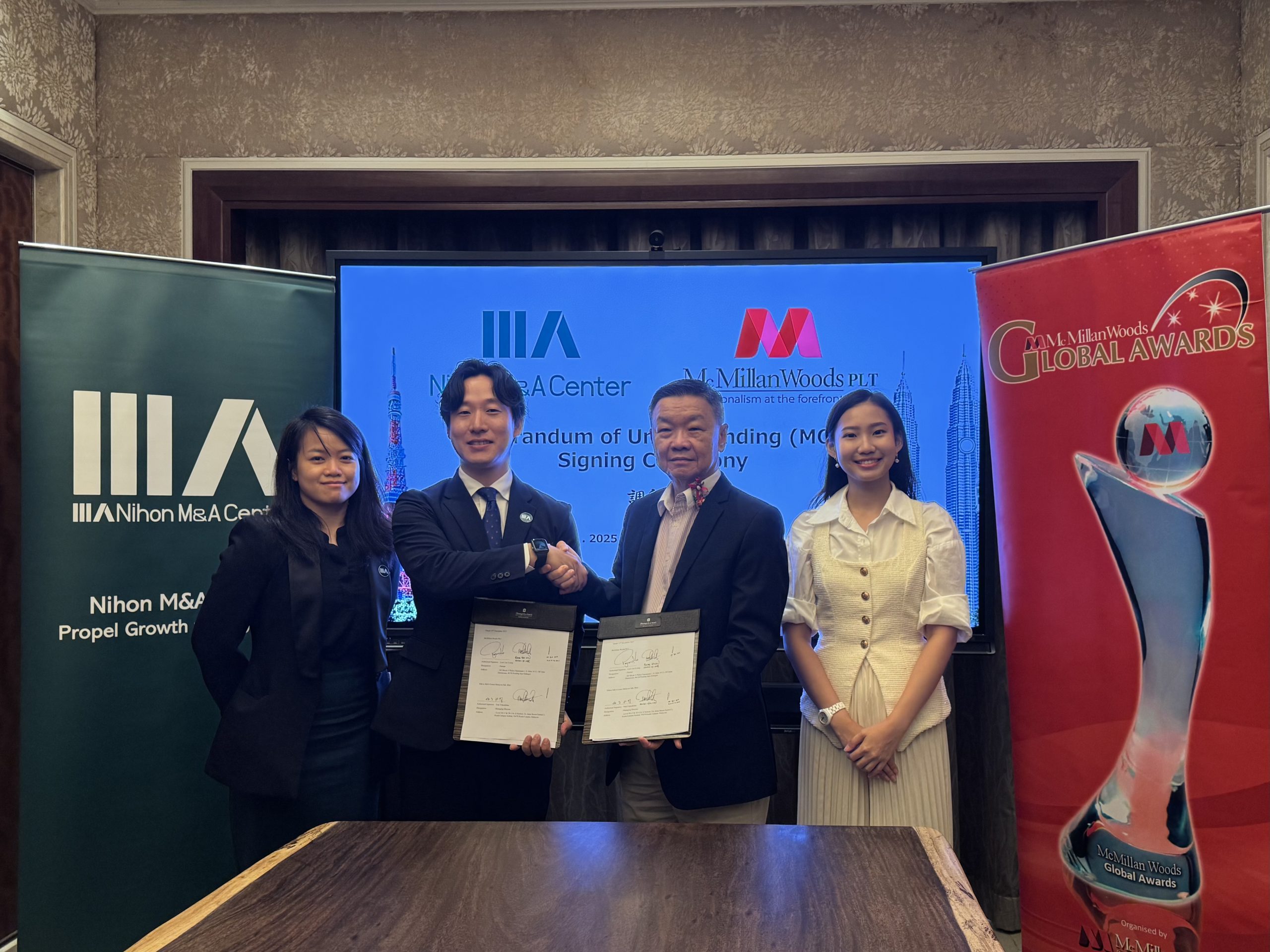 Nihon M&A Center Malaysia signed MoU with McMillan Woods